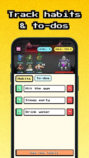 BattleTask: tracking habits and to-dos