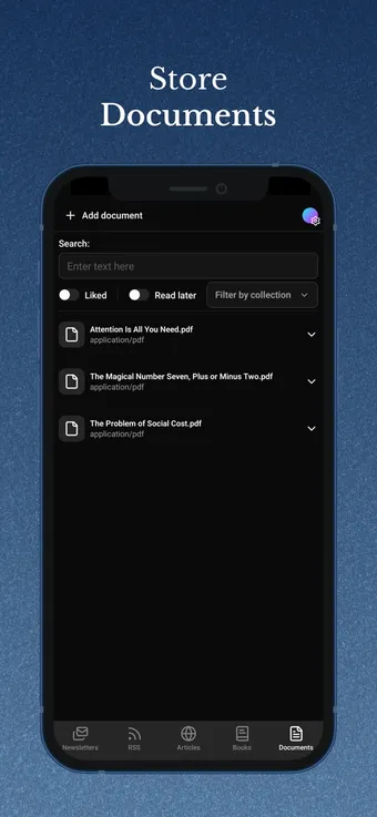 ReadBuff: storing documents